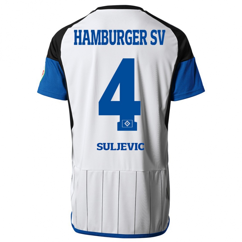 Kinder Almin Suljevic #4 Weiß Heimtrikot Trikot 2023/24 T-Shirt Schweiz