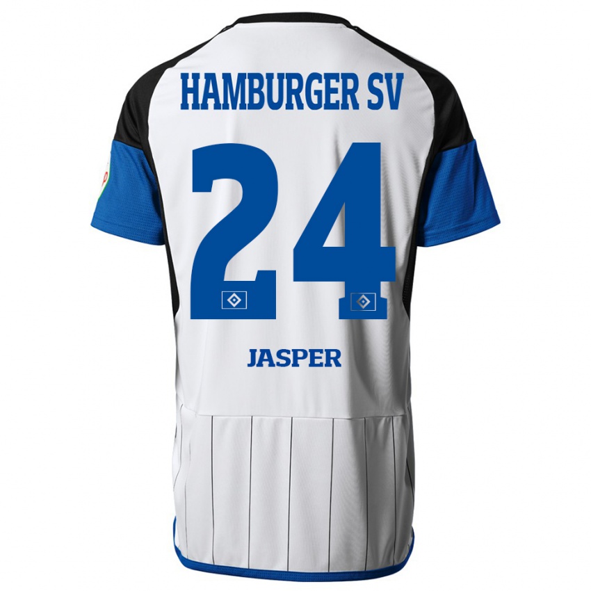 Kinder Jan-Lukas Jasper #24 Weiß Heimtrikot Trikot 2023/24 T-Shirt Schweiz