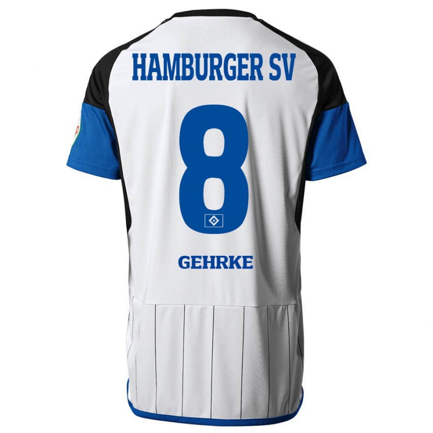 Kinder Stefan Gehrke #8 Weiß Heimtrikot Trikot 2023/24 T-Shirt Schweiz