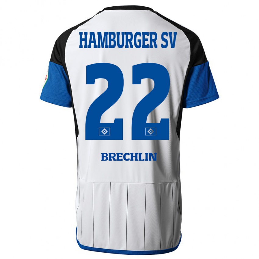 Kinder Bjarne Brechlin #22 Weiß Heimtrikot Trikot 2023/24 T-Shirt Schweiz
