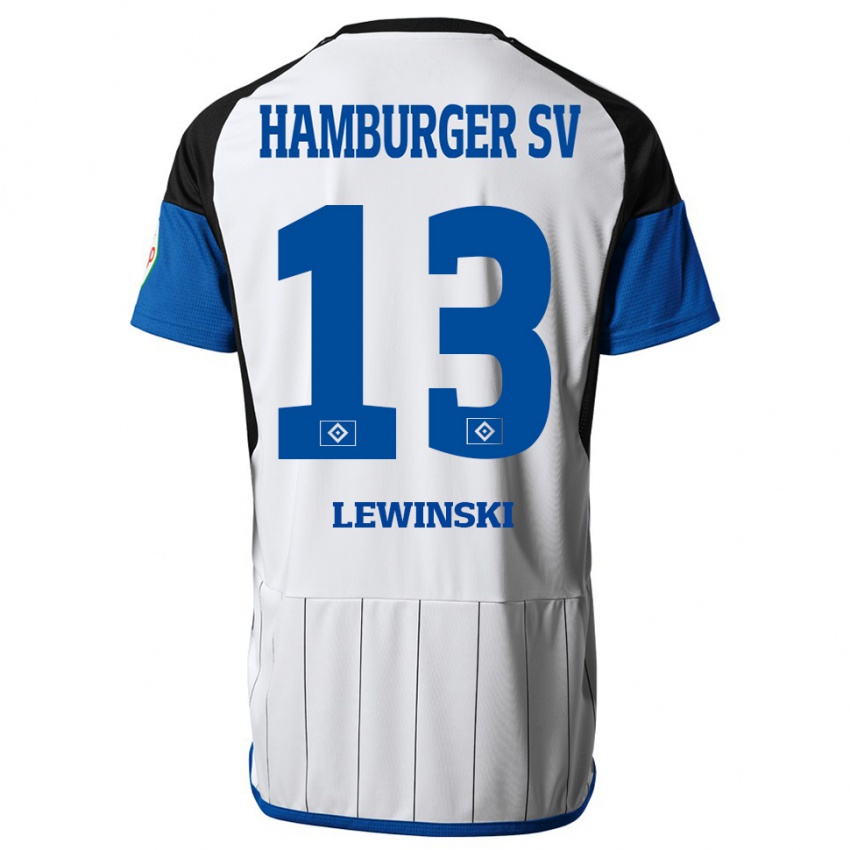 Kinder Fyn-Luca Lewinski #13 Weiß Heimtrikot Trikot 2023/24 T-Shirt Schweiz