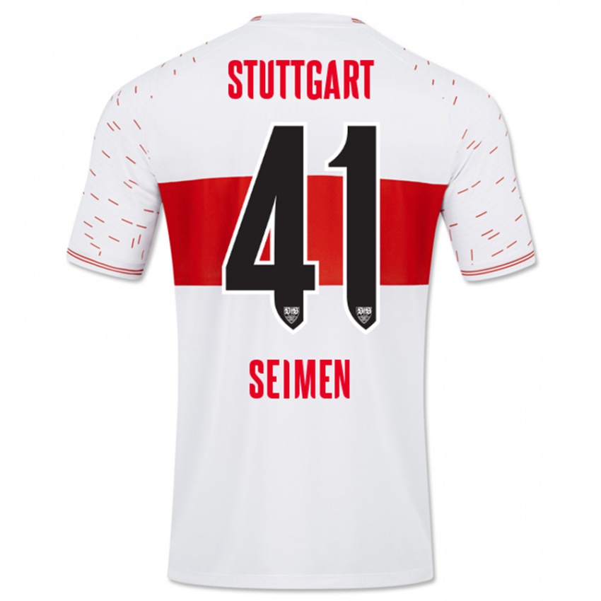 Kinder Dennis Seimen #41 Weiß Heimtrikot Trikot 2023/24 T-Shirt Schweiz