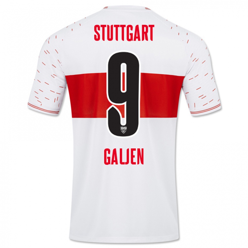 Kinder Dejan Galjen #9 Weiß Heimtrikot Trikot 2023/24 T-Shirt Schweiz