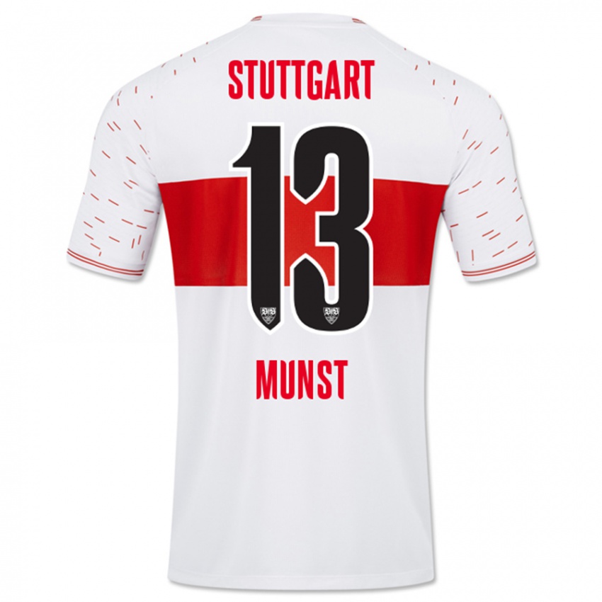 Kinder Leonhard Münst #13 Weiß Heimtrikot Trikot 2023/24 T-Shirt Schweiz