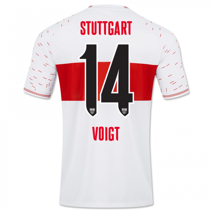 Kinder Max Voigt #14 Weiß Heimtrikot Trikot 2023/24 T-Shirt Schweiz