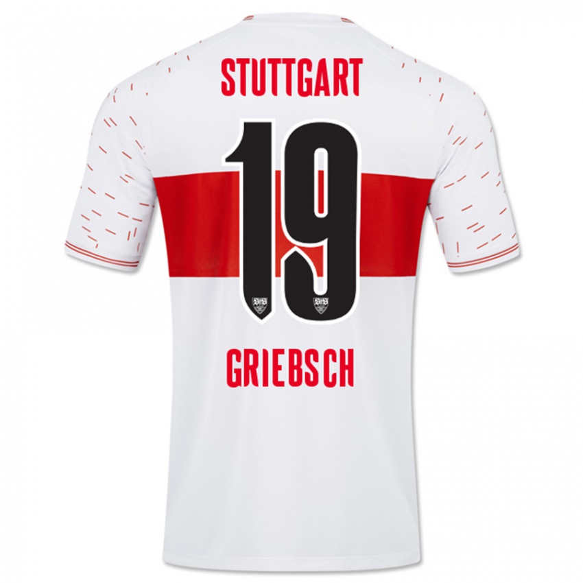 Kinder Lukas Griebsch #19 Weiß Heimtrikot Trikot 2023/24 T-Shirt Schweiz