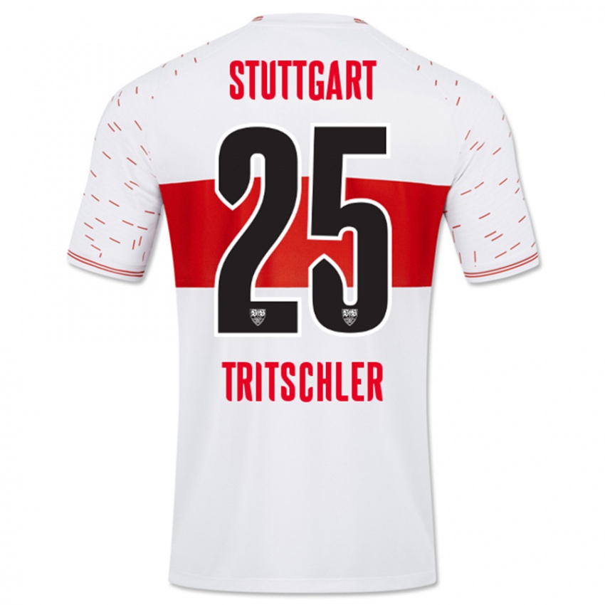 Kinder David Tritschler #25 Weiß Heimtrikot Trikot 2023/24 T-Shirt Schweiz