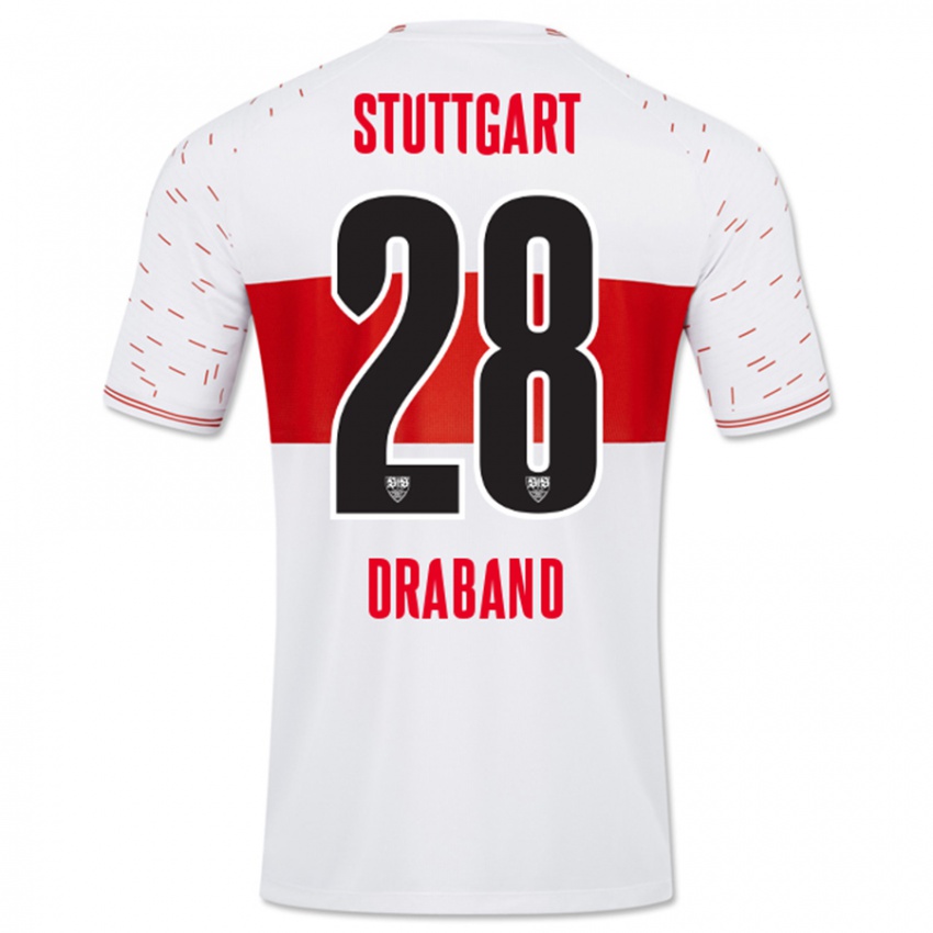 Kinder Dominik Draband #28 Weiß Heimtrikot Trikot 2023/24 T-Shirt Schweiz