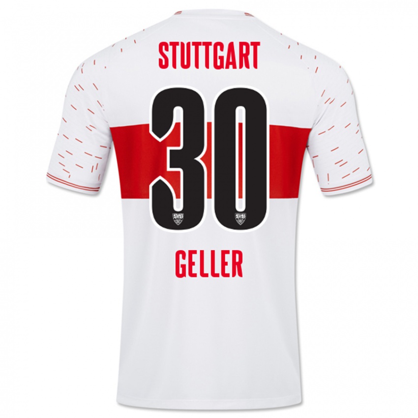 Kinder Robert Geller #30 Weiß Heimtrikot Trikot 2023/24 T-Shirt Schweiz