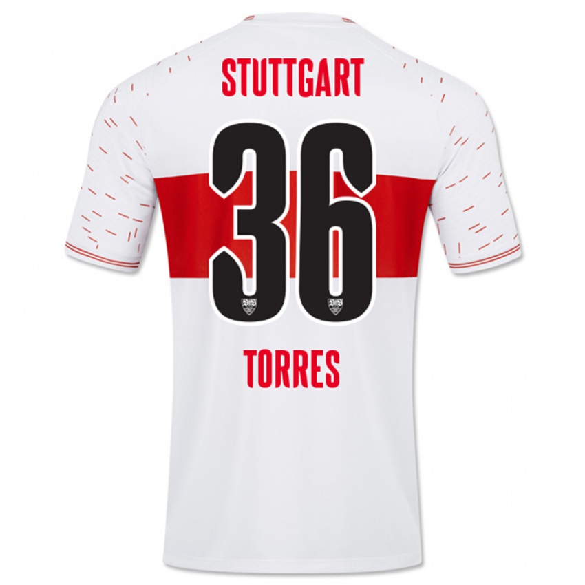 Kinder Yohann Torres #36 Weiß Heimtrikot Trikot 2023/24 T-Shirt Schweiz