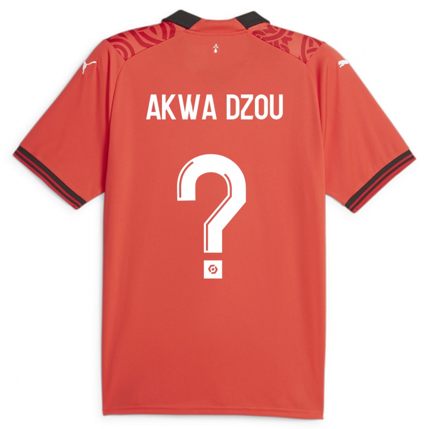Kinder Yoan Akwa Dzou #0 Rot Heimtrikot Trikot 2023/24 T-Shirt Schweiz
