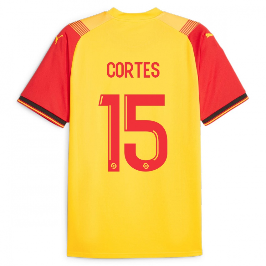 Kinder Óscar Cortés #15 Gelb Heimtrikot Trikot 2023/24 T-Shirt Schweiz