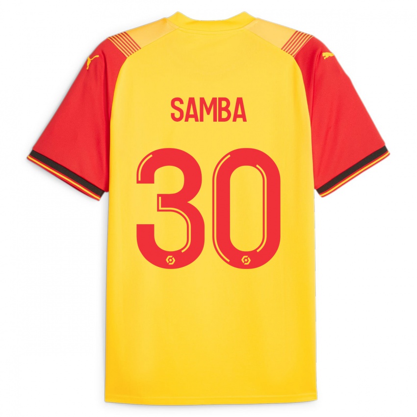 Kinder Brice Samba #30 Gelb Heimtrikot Trikot 2023/24 T-Shirt Schweiz