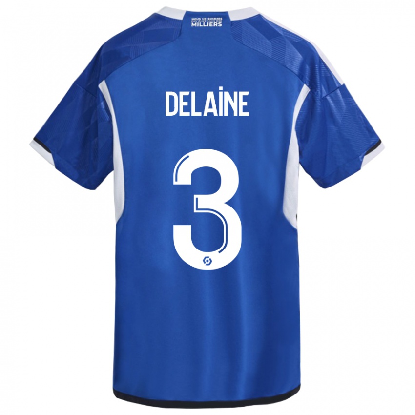 Kinder Thomas Delaine #3 Blau Heimtrikot Trikot 2023/24 T-Shirt Schweiz