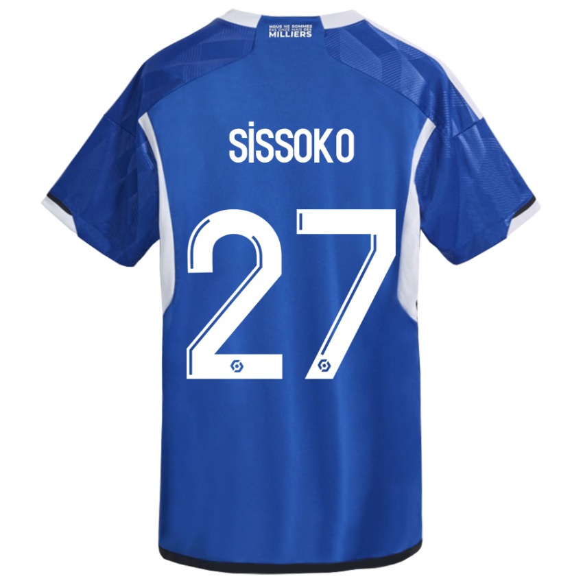 Kinder Ibrahima Sissoko #27 Blau Heimtrikot Trikot 2023/24 T-Shirt Schweiz