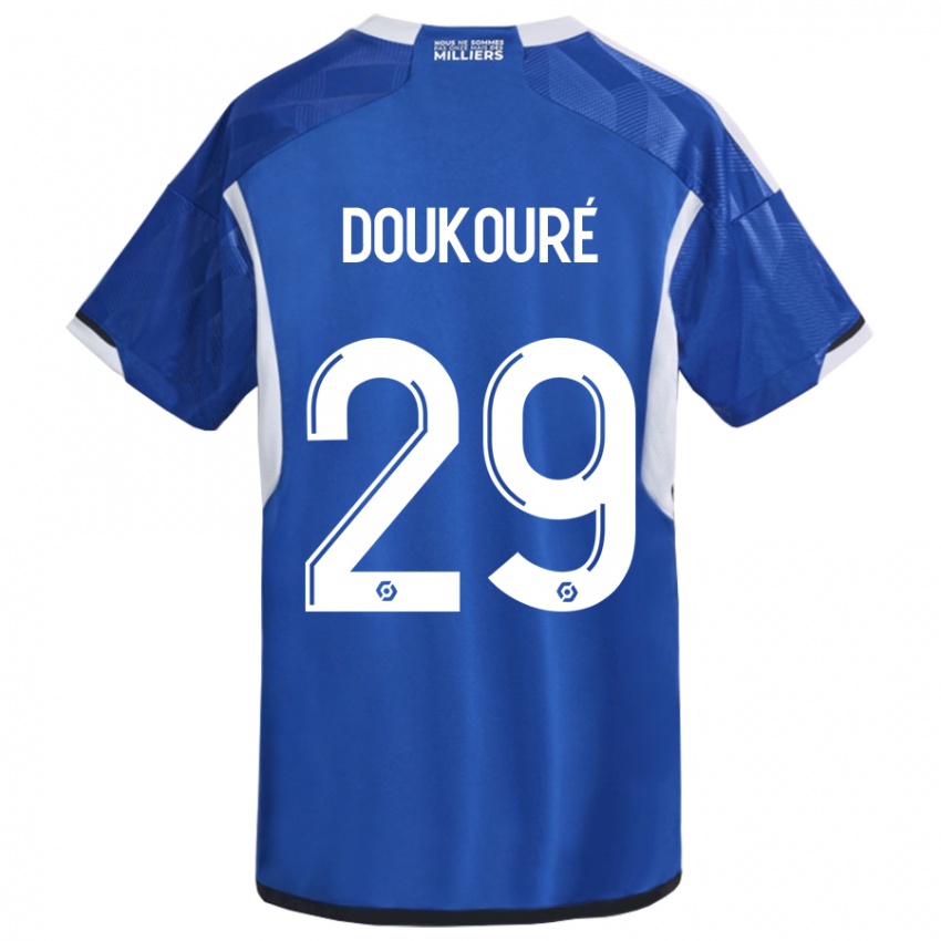 Kinder Ismaël Doukouré #29 Blau Heimtrikot Trikot 2023/24 T-Shirt Schweiz