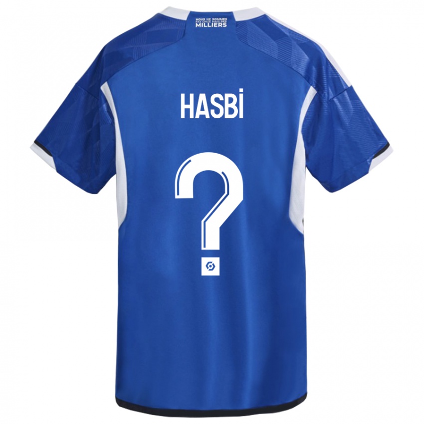 Kinder Walid Hasbi #0 Blau Heimtrikot Trikot 2023/24 T-Shirt Schweiz