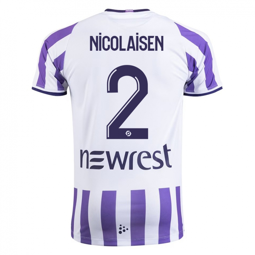 Kinder Rasmus Nicolaisen #2 Weiß Heimtrikot Trikot 2023/24 T-Shirt Schweiz
