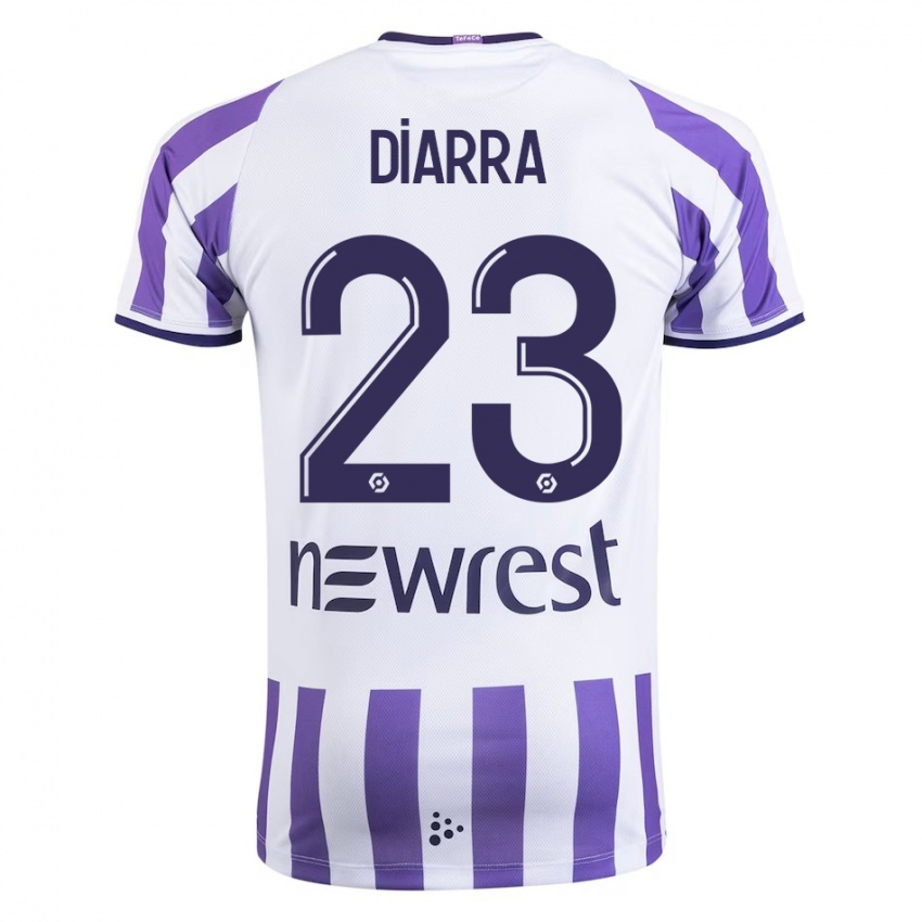 Kinder Moussa Diarra #23 Weiß Heimtrikot Trikot 2023/24 T-Shirt Schweiz