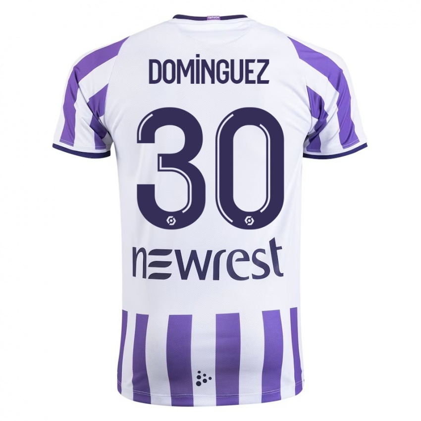 Kinder Álex Domínguez #30 Weiß Heimtrikot Trikot 2023/24 T-Shirt Schweiz