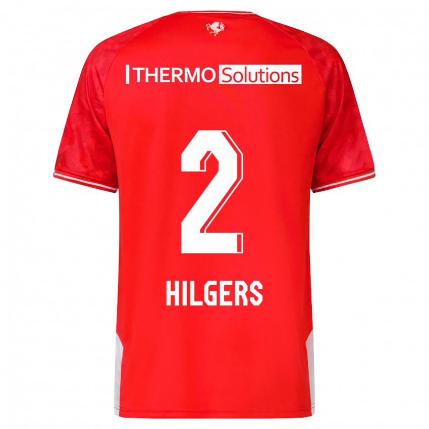 Kinder Mees Hilgers #2 Rot Heimtrikot Trikot 2023/24 T-Shirt Schweiz