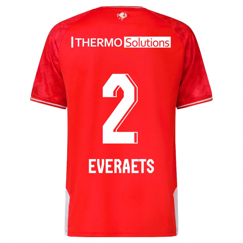 Kinder Kim Everaets #2 Rot Heimtrikot Trikot 2023/24 T-Shirt Schweiz