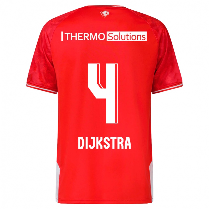 Kinder Caitlin Dijkstra #4 Rot Heimtrikot Trikot 2023/24 T-Shirt Schweiz