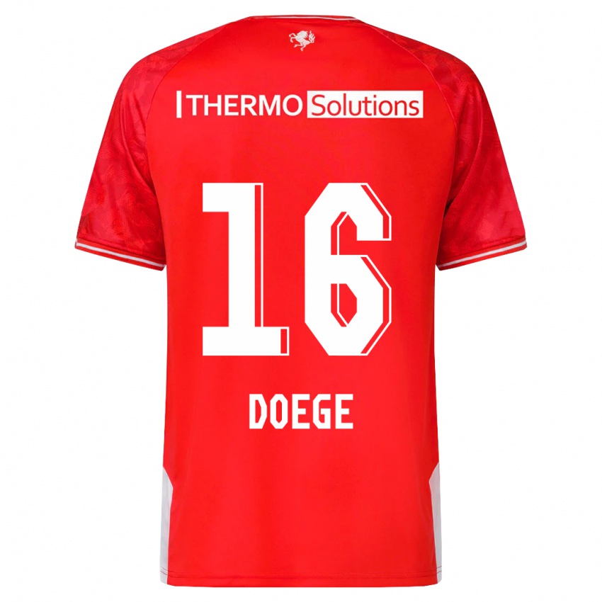 Kinder Leonie Doege #16 Rot Heimtrikot Trikot 2023/24 T-Shirt Schweiz