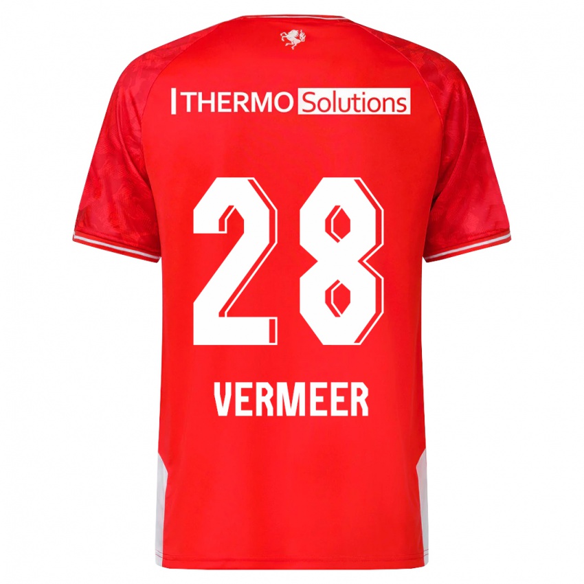 Kinder Sofie Rianne Vermeer #28 Rot Heimtrikot Trikot 2023/24 T-Shirt Schweiz