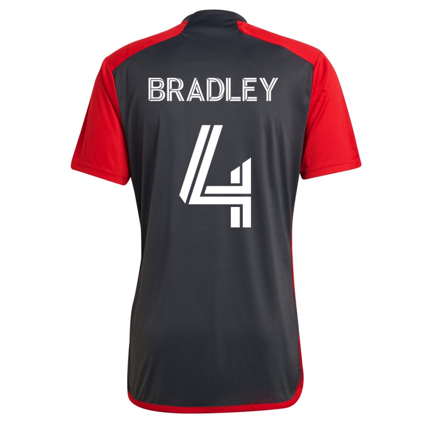 Kinder Michael Bradley #4 Grau Heimtrikot Trikot 2023/24 T-Shirt Schweiz