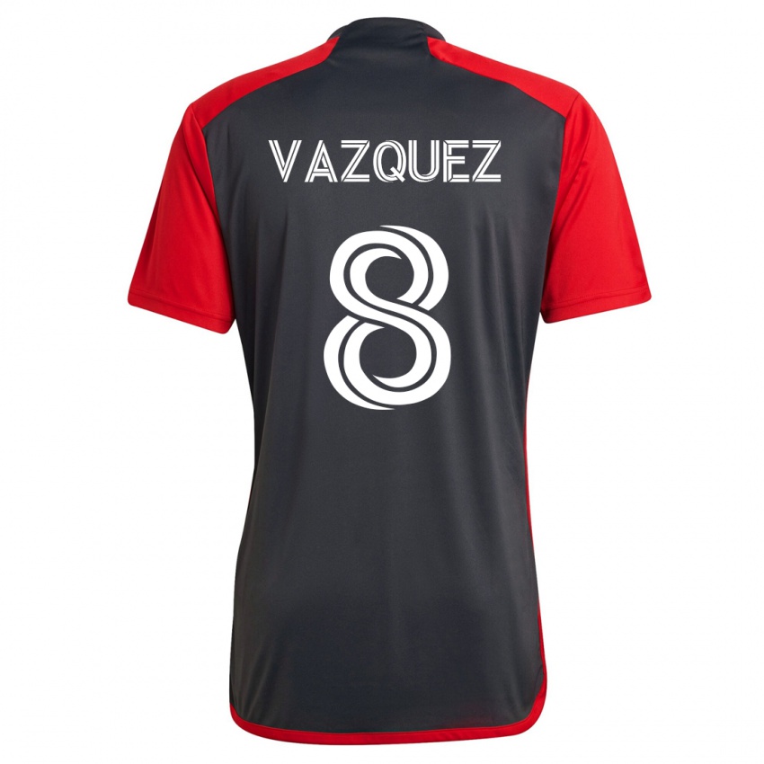 Kinder Víctor Vázquez #8 Grau Heimtrikot Trikot 2023/24 T-Shirt Schweiz