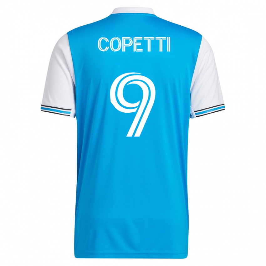 Kinder Enzo Copetti #9 Blau Heimtrikot Trikot 2023/24 T-Shirt Schweiz