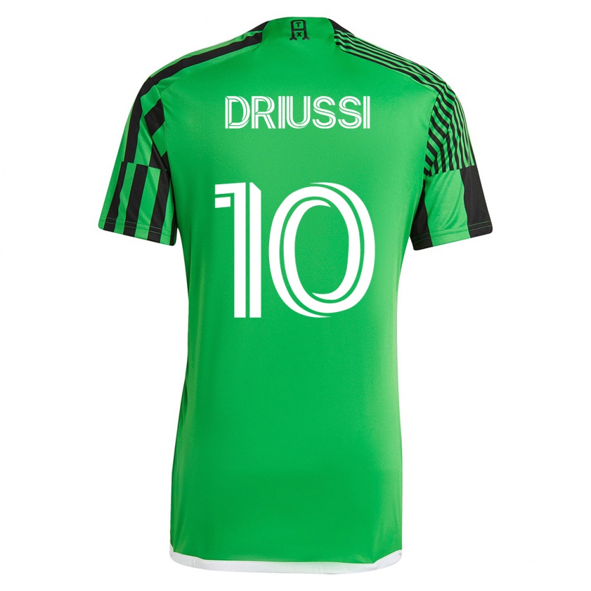 Kinder Sebastián Driussi #10 Grün Schwarz Heimtrikot Trikot 2023/24 T-Shirt Schweiz