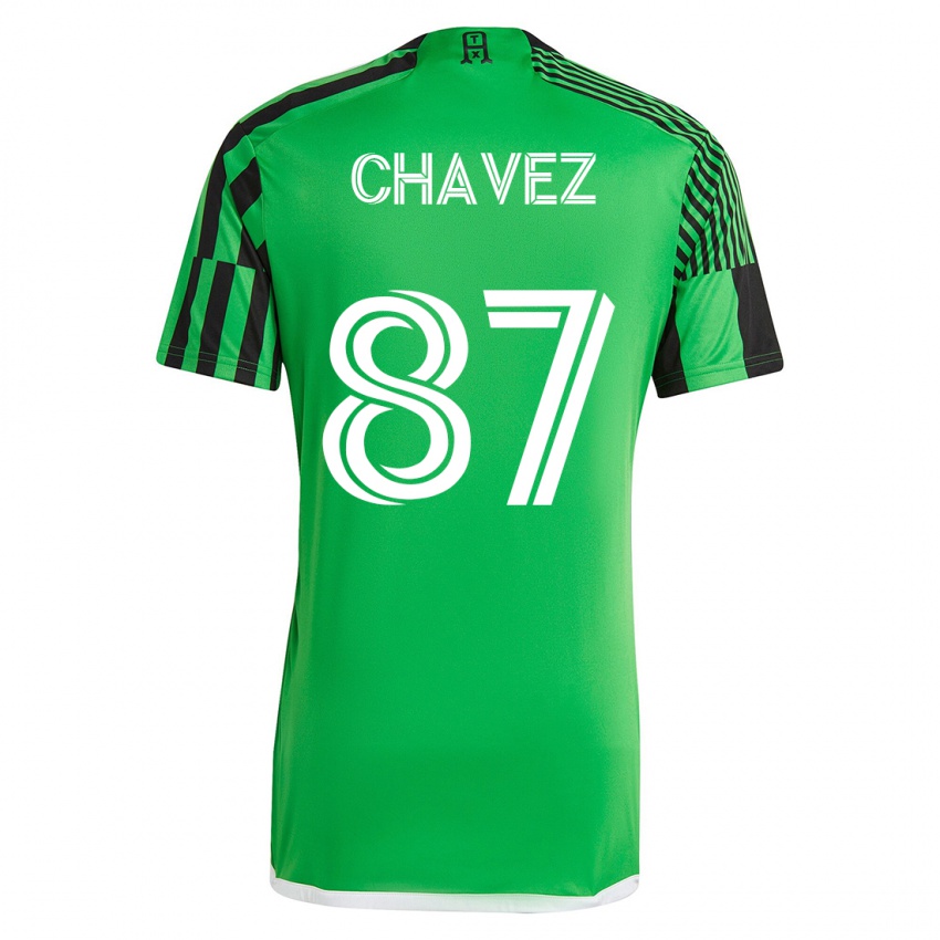 Kinder Alfonso Ocampo-Chávez #87 Grün Schwarz Heimtrikot Trikot 2023/24 T-Shirt Schweiz