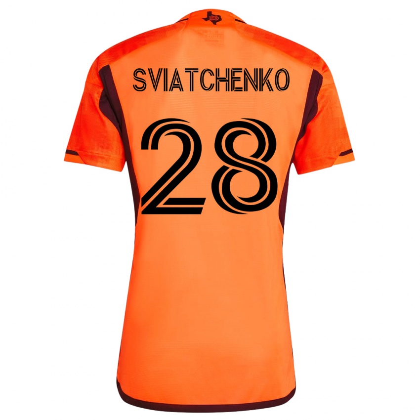 Kinder Erik Sviatchenko #28 Orangefarben Heimtrikot Trikot 2023/24 T-Shirt Schweiz