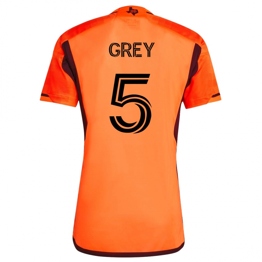 Kinder Omar Grey #5 Orangefarben Heimtrikot Trikot 2023/24 T-Shirt Schweiz