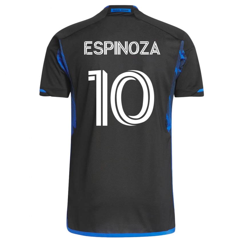 Kinder Cristian Espinoza #10 Blau Schwarz Heimtrikot Trikot 2023/24 T-Shirt Schweiz