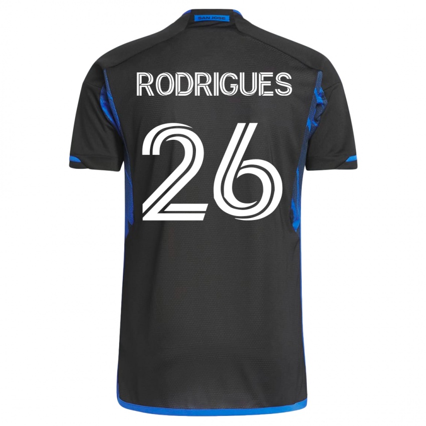 Kinder Rodrigues #26 Blau Schwarz Heimtrikot Trikot 2023/24 T-Shirt Schweiz