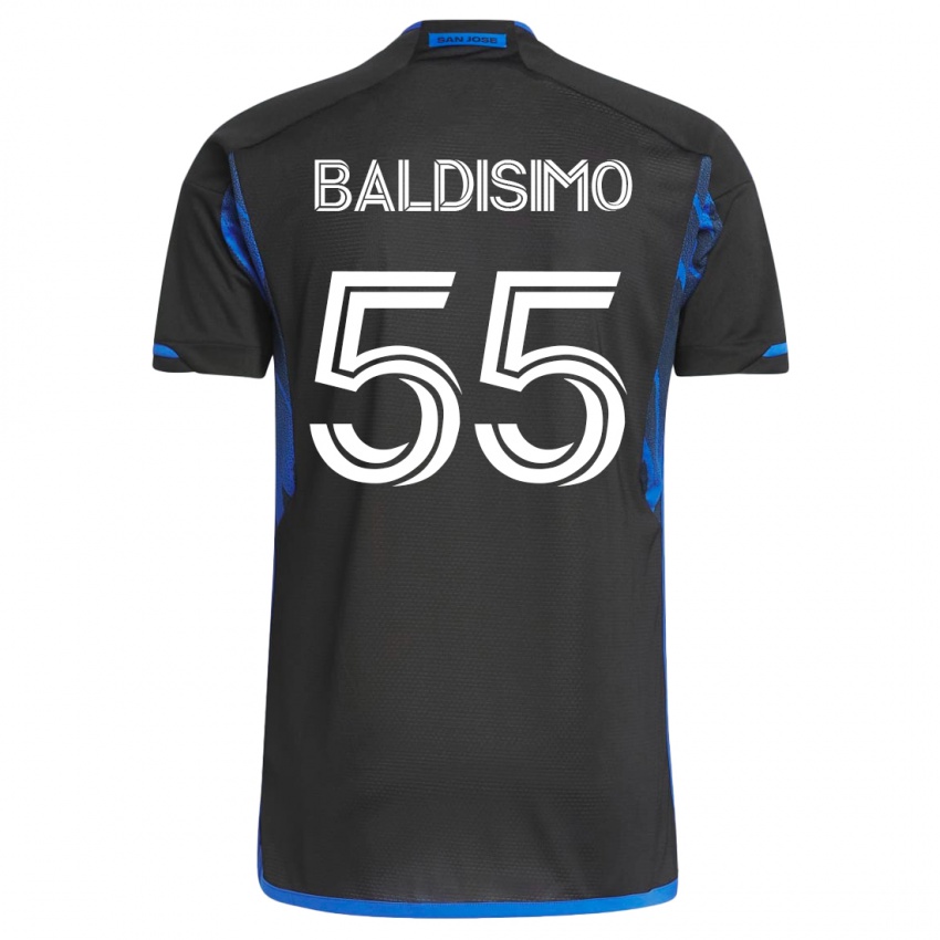 Kinder Michael Baldisimo #55 Blau Schwarz Heimtrikot Trikot 2023/24 T-Shirt Schweiz