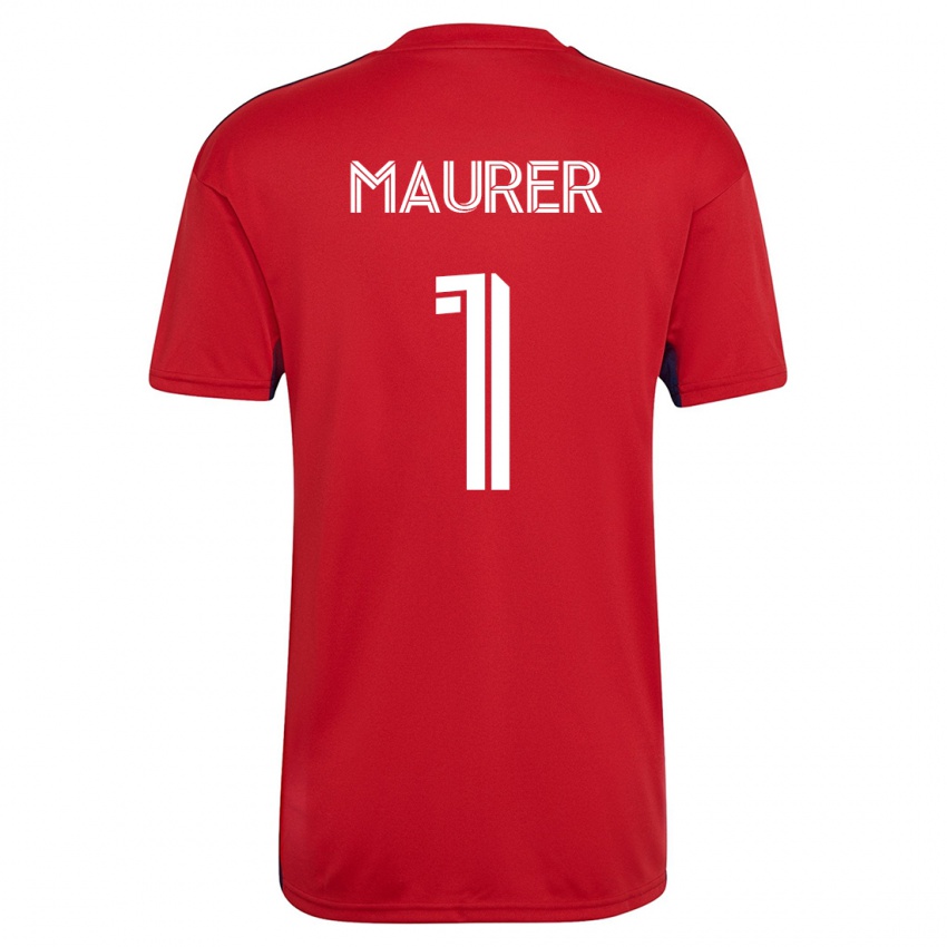 Kinder Jimmy Maurer #1 Rot Heimtrikot Trikot 2023/24 T-Shirt Schweiz