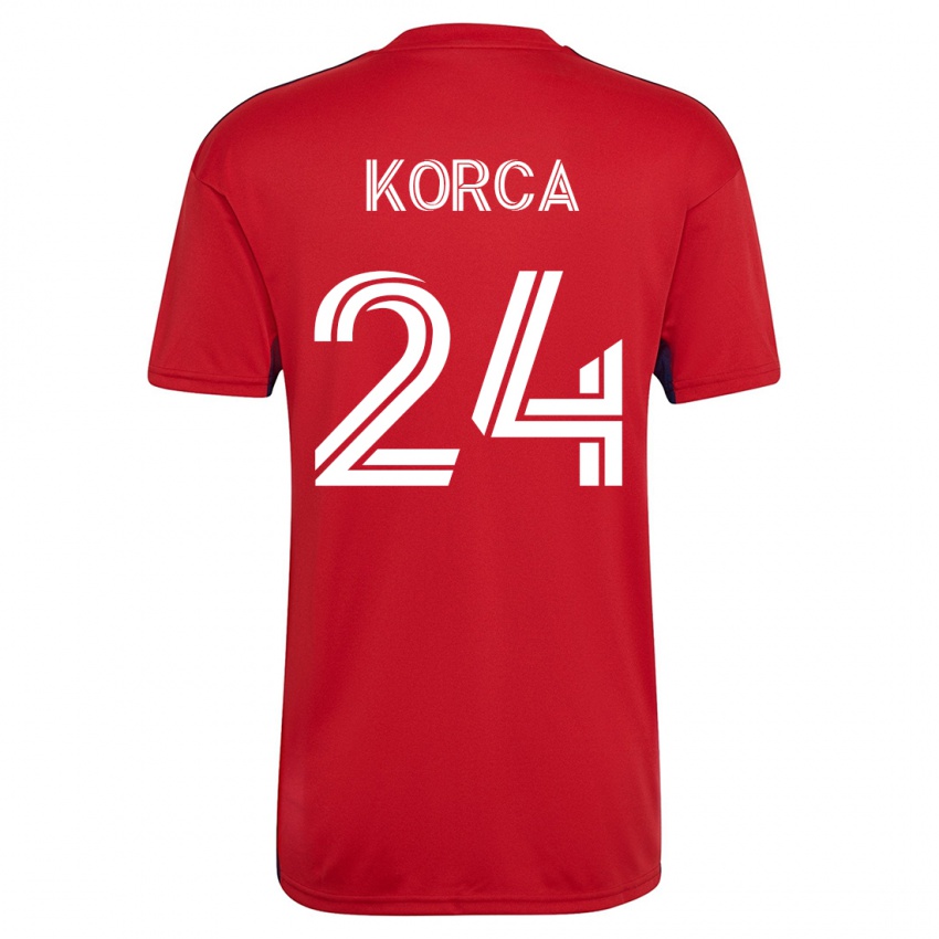 Kinder Amet Korca #24 Rot Heimtrikot Trikot 2023/24 T-Shirt Schweiz