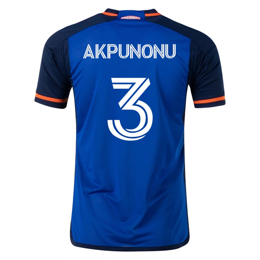 Kinder Joey Akpunonu #3 Blau Heimtrikot Trikot 2023/24 T-Shirt Schweiz