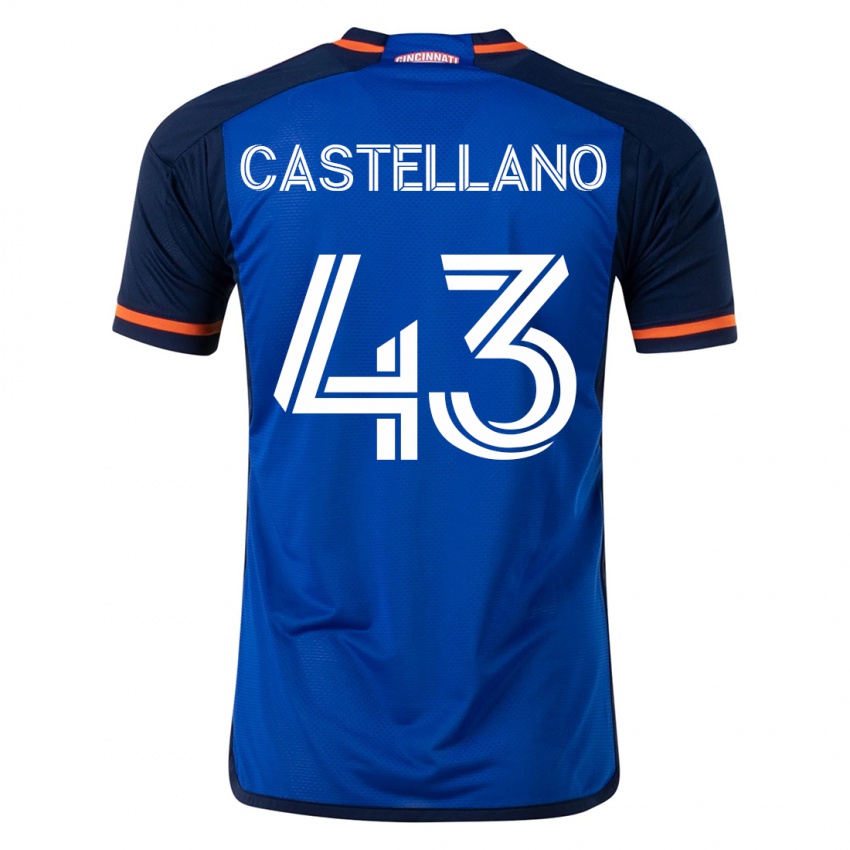 Kinder Jesús Castellano #43 Blau Heimtrikot Trikot 2023/24 T-Shirt Schweiz