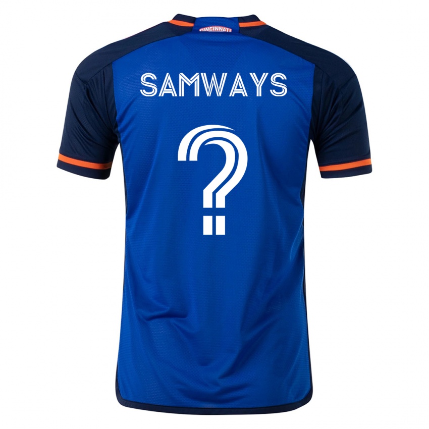 Kinder Nicholas Samways #0 Blau Heimtrikot Trikot 2023/24 T-Shirt Schweiz