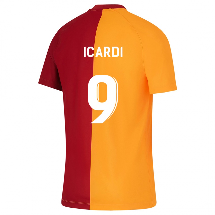 Kinder Mauro Icardi #9 Orangefarben Heimtrikot Trikot 2023/24 T-Shirt Schweiz