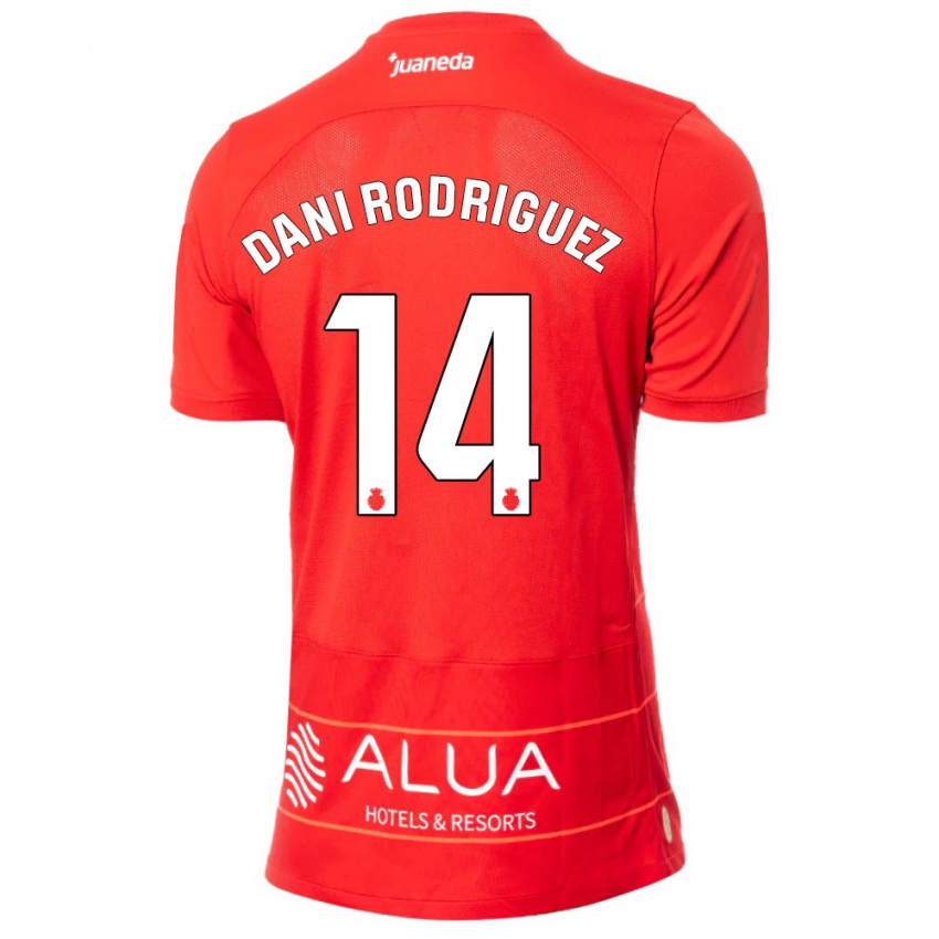 Kinder Dani Rodríguez #14 Rot Heimtrikot Trikot 2023/24 T-Shirt Schweiz