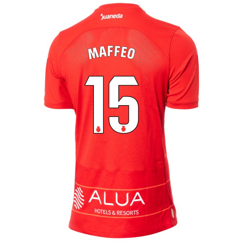 Kinder Pablo Maffeo #15 Rot Heimtrikot Trikot 2023/24 T-Shirt Schweiz