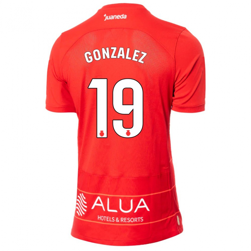 Kinder Adrià González #19 Rot Heimtrikot Trikot 2023/24 T-Shirt Schweiz