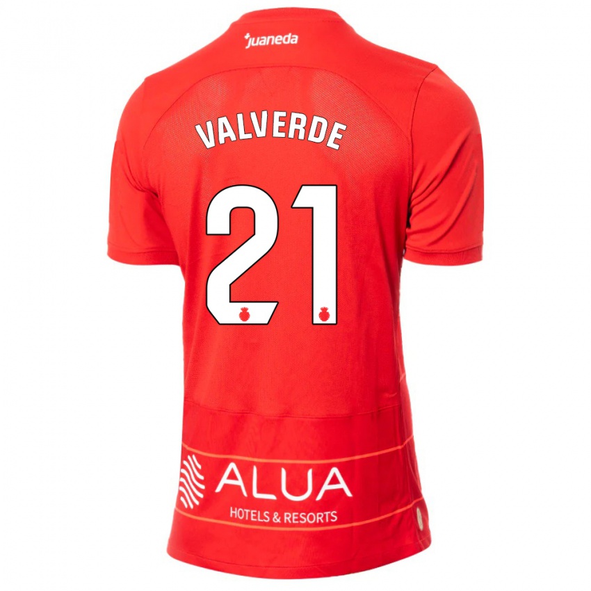 Kinder David Valverde #21 Rot Heimtrikot Trikot 2023/24 T-Shirt Schweiz