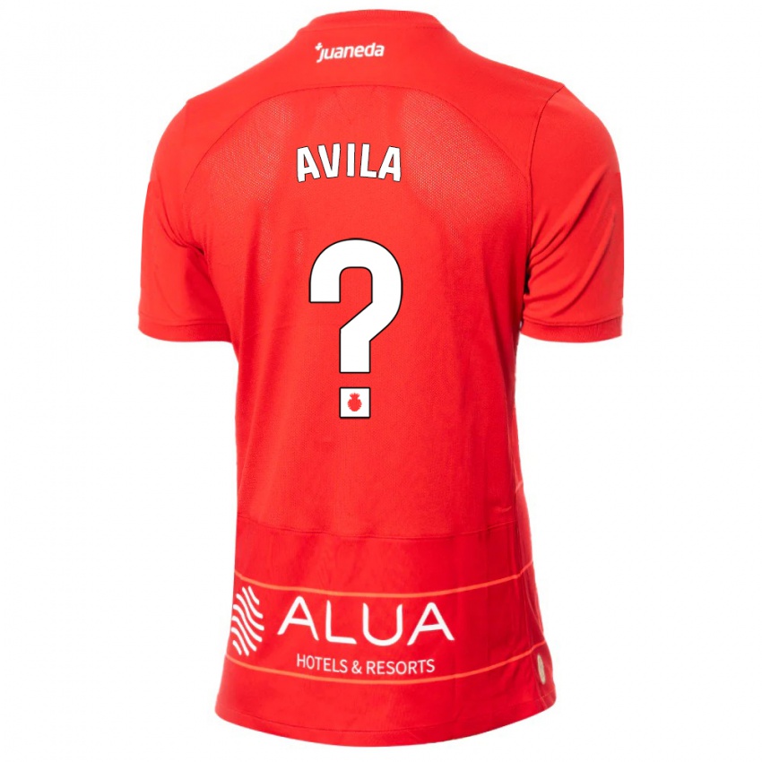 Kinder Santiago Avila #0 Rot Heimtrikot Trikot 2023/24 T-Shirt Schweiz